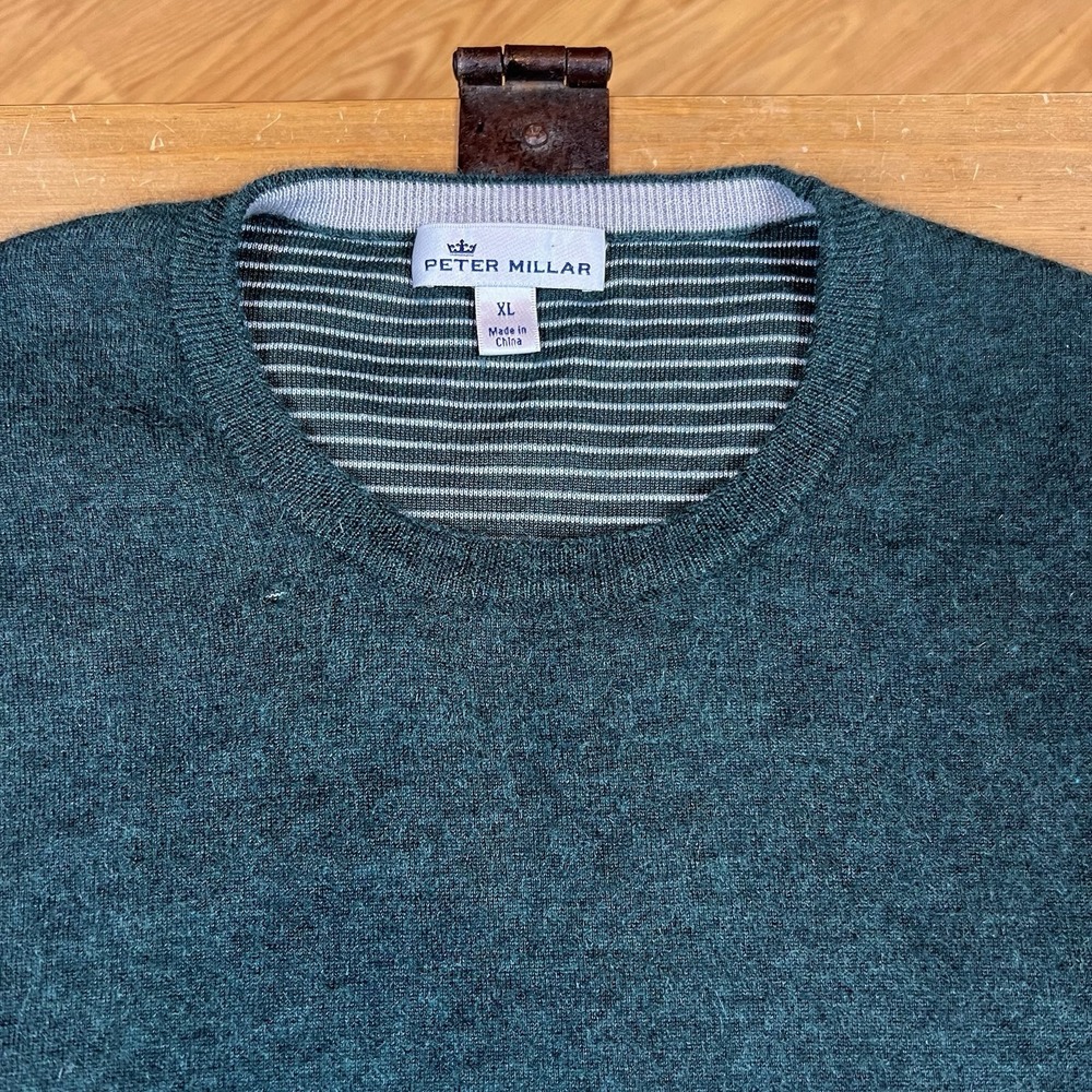 Peter Millar Cashmere Sweater Men's XL Green *READ*